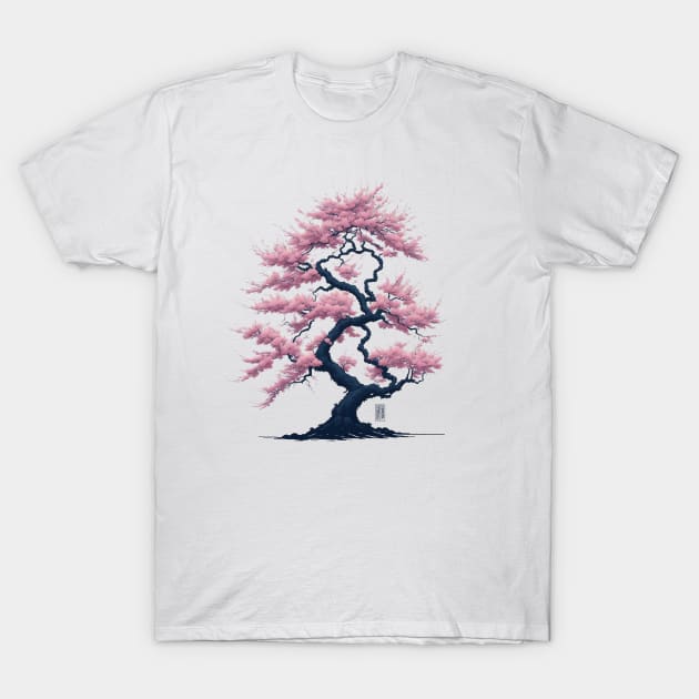 Sakura Cherry Blossom Tree Japanese T-Shirt by PlayfulPrints